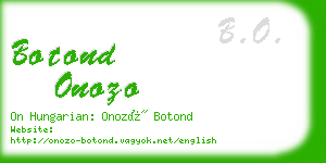 botond onozo business card
